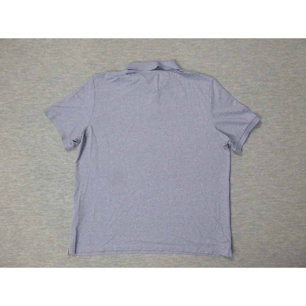 Vineyard Vines Edgartown Polo Mens Large Blue Short Sleeve Heathered Stretch